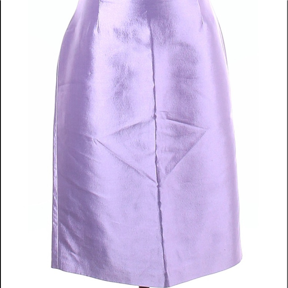 Michael Kors Iridescent Lavender Wool Silk A-Line Pencil Skirt Size 4 - Picture 2 of 7